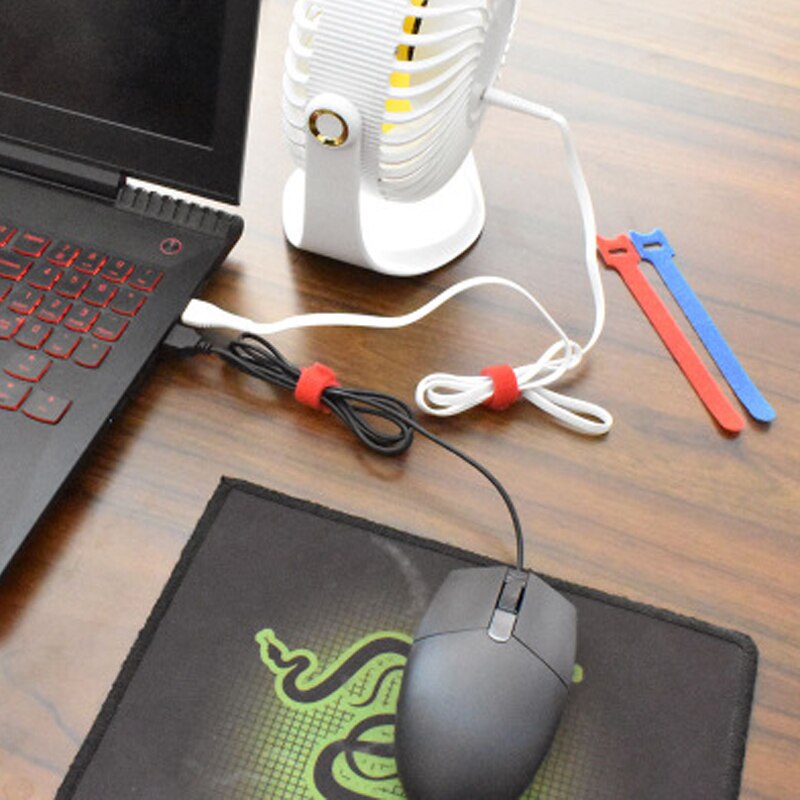 50Pcs Reusable Black Cable Cord Ties Tidy Organiser Nylon Strap Hook Loop Tool Hook And Loop Cable Ties Multiple Colour