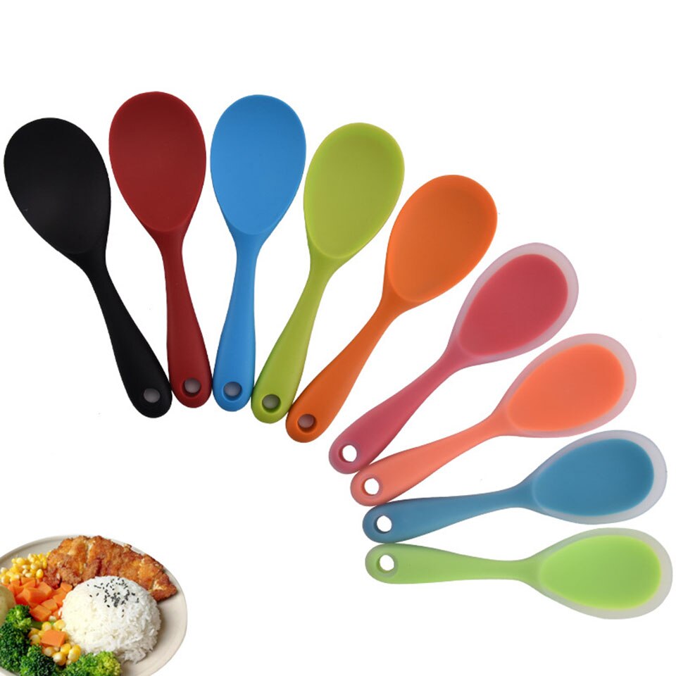 Silicone Rice Paddle Potato Food Spoon Non-stick Eco-friendly Heat-resistant for Rice Mashed Potato Turner