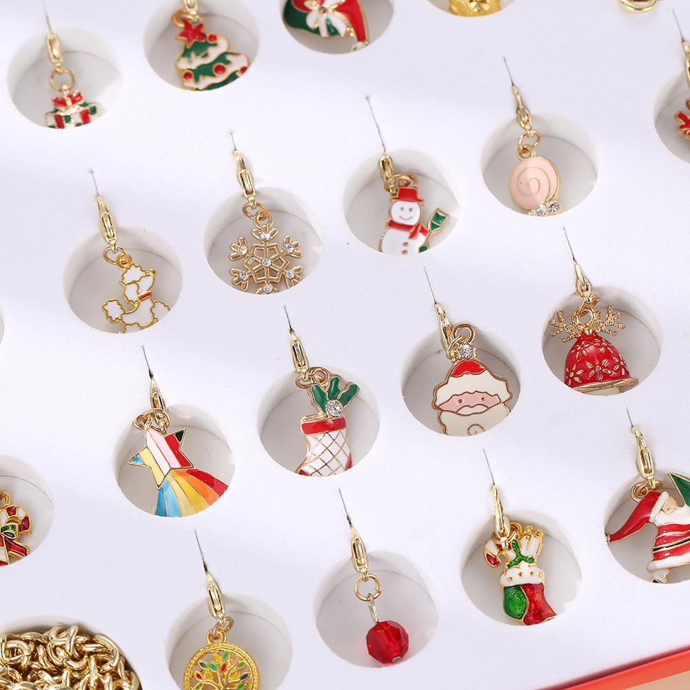 Jul diy adventskalender smykker adventskalender guldarmbånd halskædeæske til piger