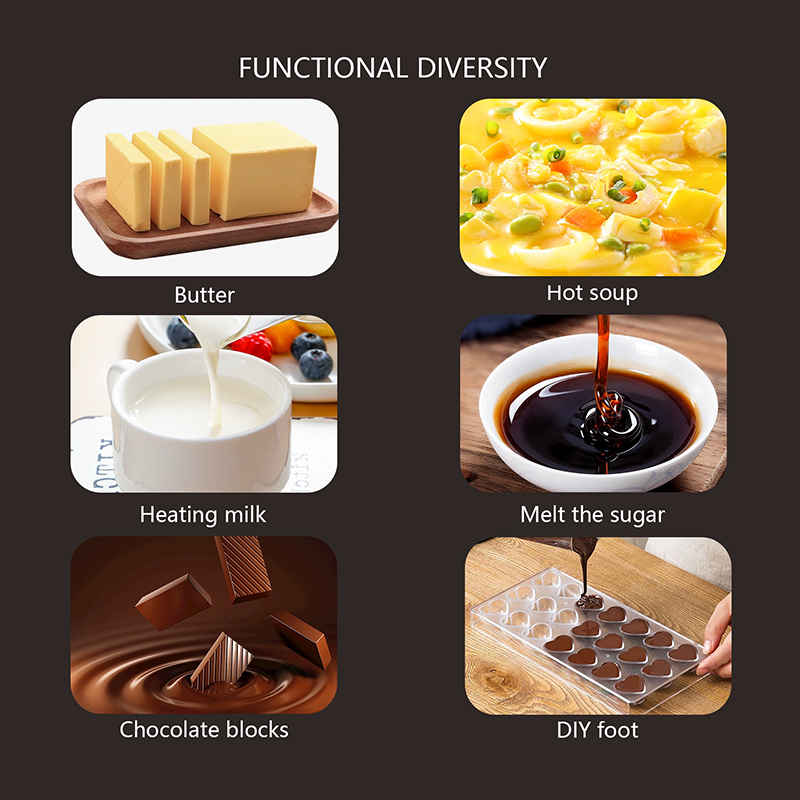 Mini Electric Stove Thermostatic heating furnace Tea warmer Coffee Milk Heater Wax/Chocolate melting Machine Stainless steel Pot