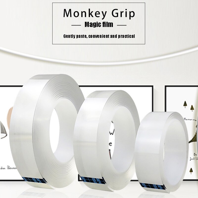 Cinta adhesiva de doble cara lavable y reutilizable para discos, Nano adhesivo Universal extraíble, a la