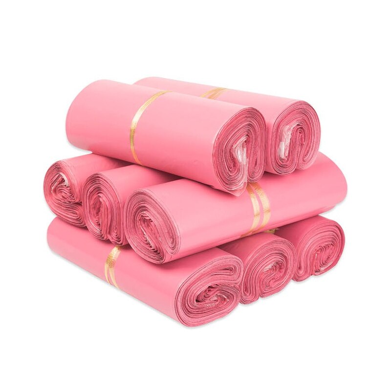 10Pcs Pink Poly Mailer Self Adhesive Post Mailing Envelope Glue Seal Postal Bag Express Bags Courier Storage Bags