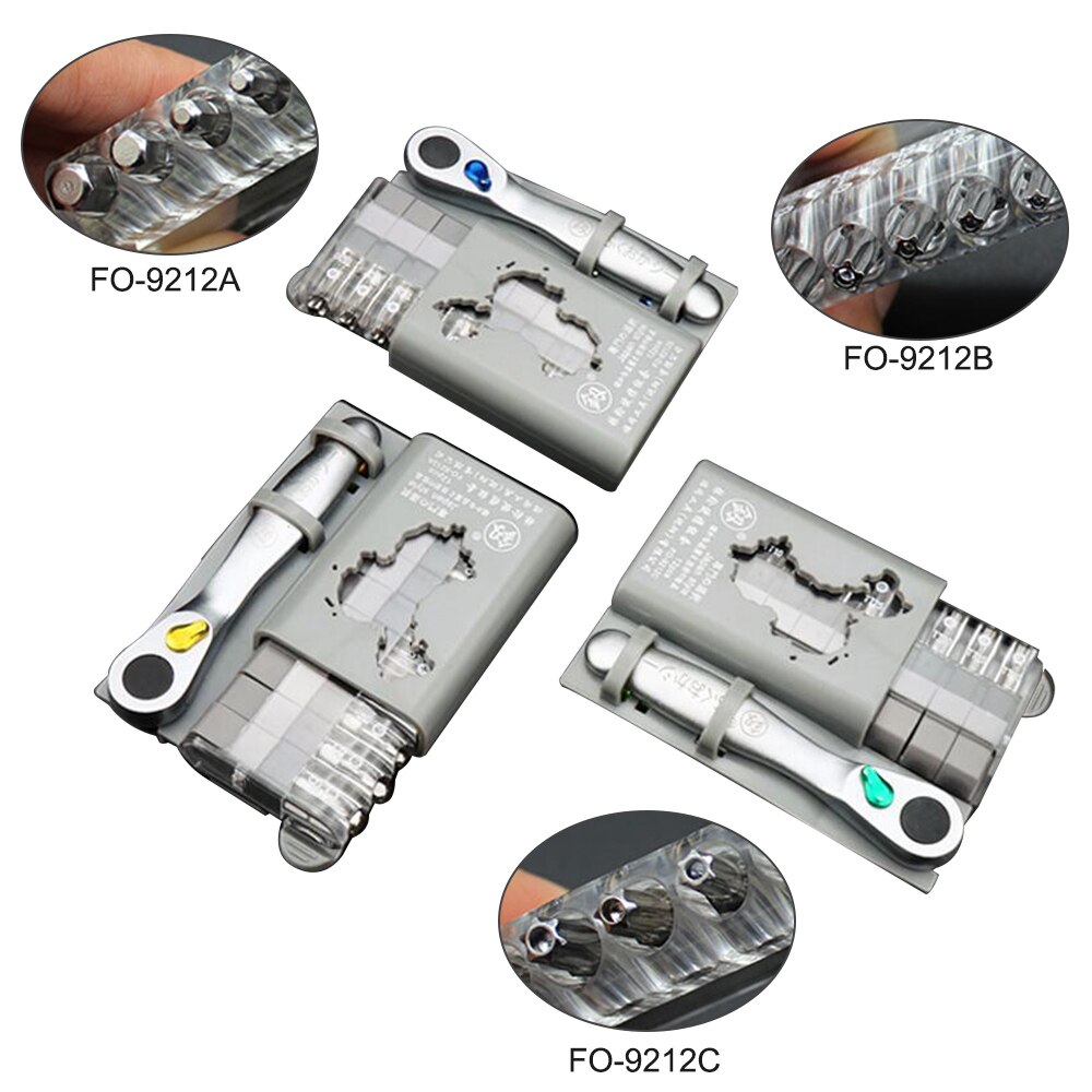 12Pcs Mini Ratchet Screwdriver Set Ratchet Wrench Set