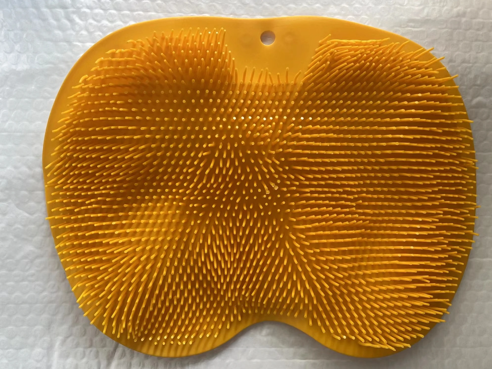 Wiederverwendbarer Rückenschrubber, Duschwand, Saugnapf, Bad, Rückenmassage, Haarbürste, Fußwäsche, Silikonmatte, rutschfest, saubere abgestorbene Haut, Badezimmer: Rot
