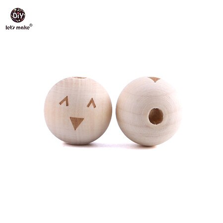 Anneau de dentition let's Make 10 pièces | Perles en bois d'érable, étoile en cœur de alimentaire, anneau de dentition en bois, de dentition, produit pour bébé: Lovely