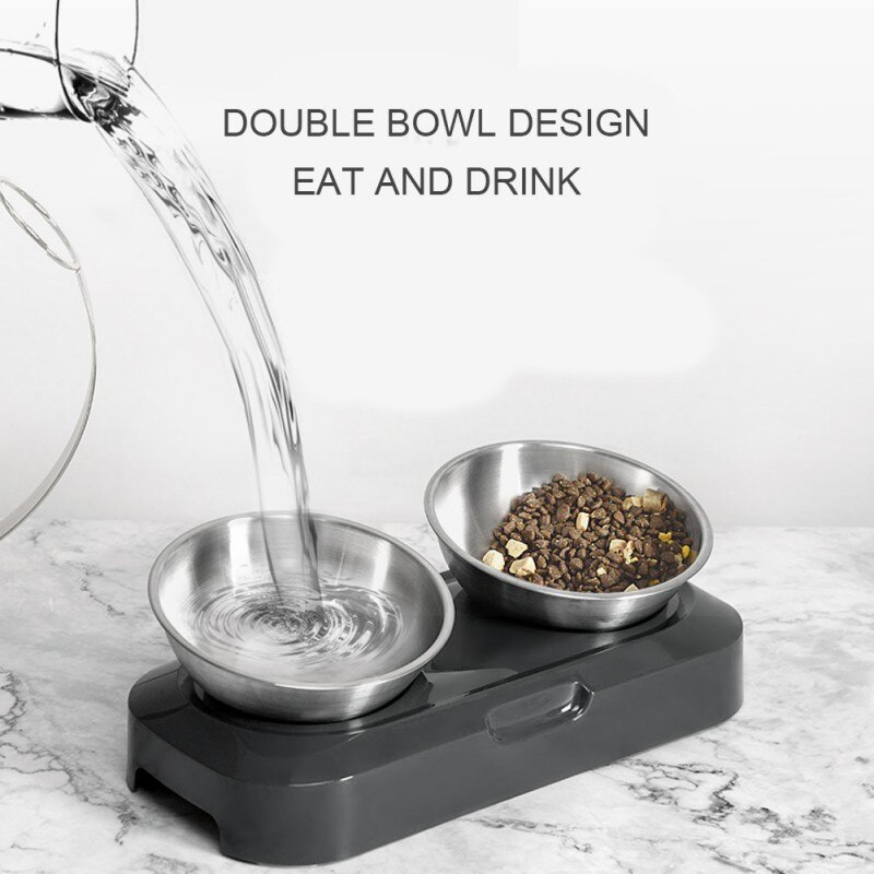 Adjustable stainless steel PETKIT Double bowls FRE... – Grandado