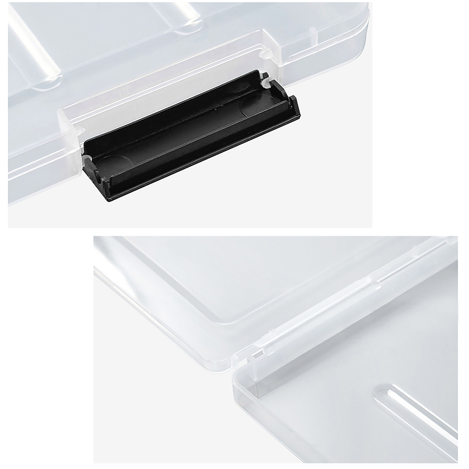 Portable Transparent Plastic A4 Size File Document Storage Case Box Organizer Container for Home Office School Business Supplies