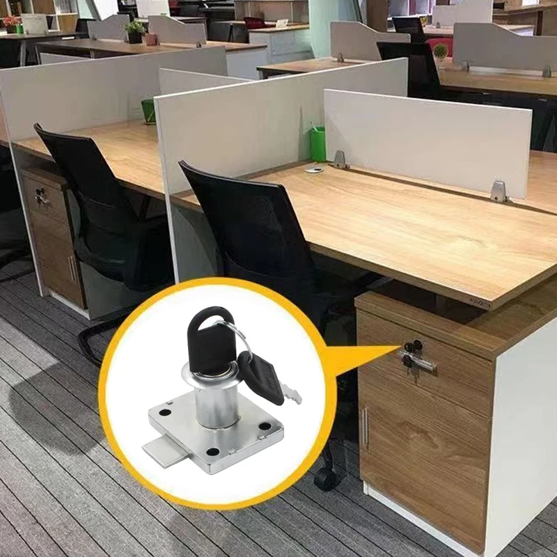 2/5 sæt skuffelåse, skuffelåse til kontorborde, skabslåse til husholdningsbrug, låsespænder med nøgler