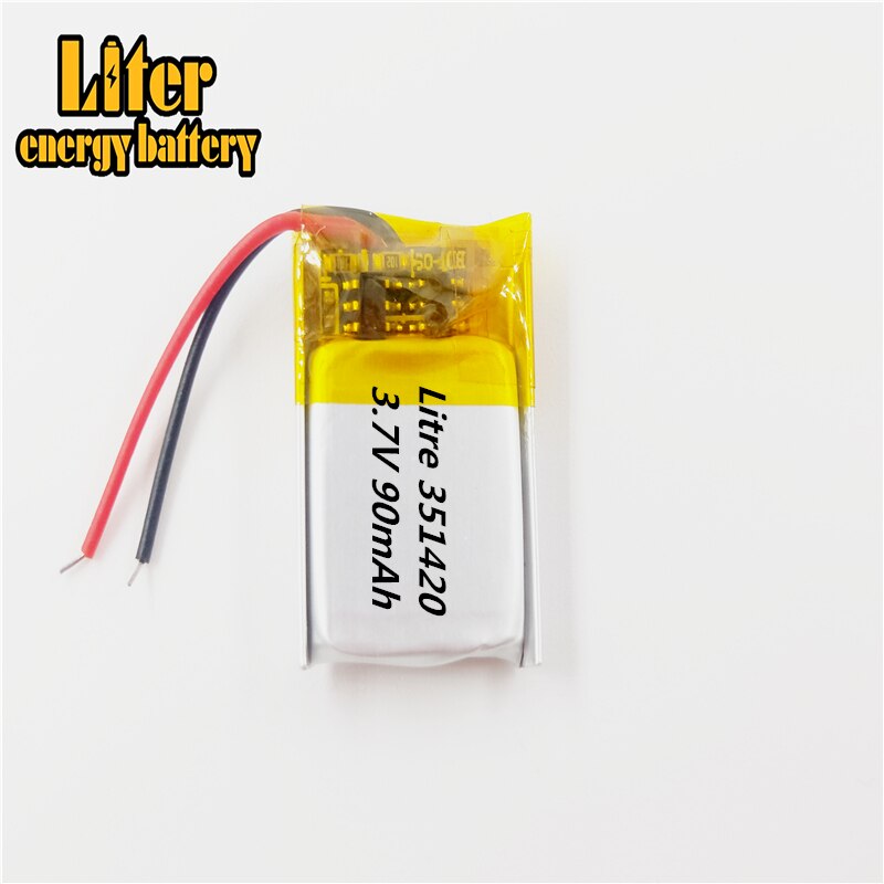 351420 90MAH 3.7V lithium battery MP3 Bluetooth headset small toys Bluetooth headset small toys battery