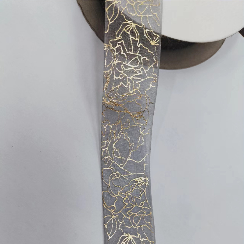 4 Meter SchöNe Gold Stanzen Band Band Spitze trimmen DIY Bestickt für Bogen Tasche Zubehör NäHenne Dekoration: grau