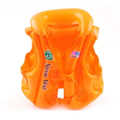 Chaleco salvavidas ajustable para niños, chaleco salvavidas inflable para niños, chaleco salvavidas para niños, chalecos de seguridad para natación a la deriva, boya salvavidas de PVC: Naranja / S