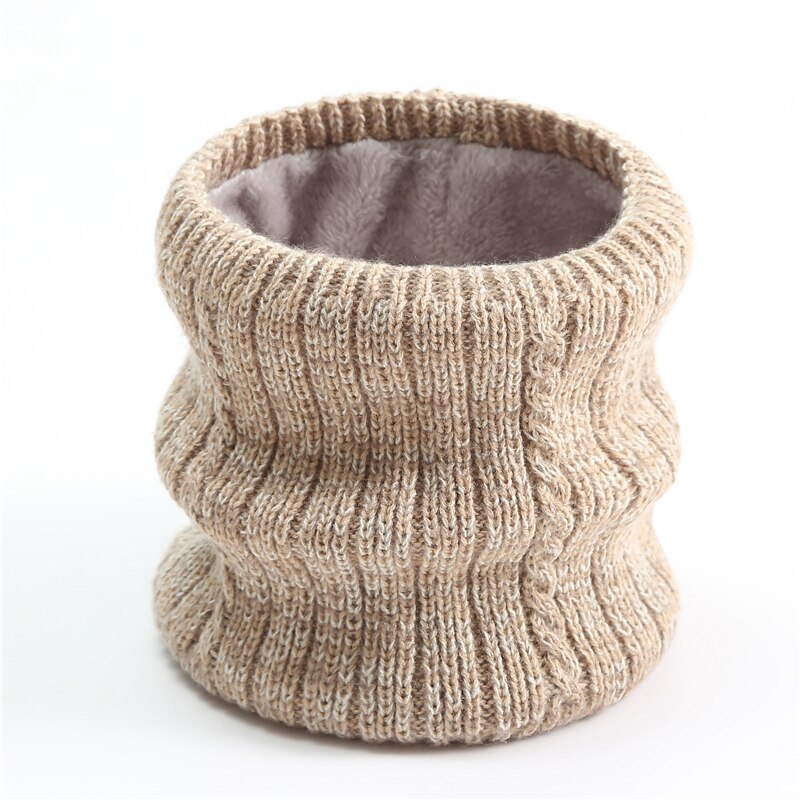 Femmes hiver anneau cou écharpe unisexe infini Snood tricoté écharpes cachemire femme fourrure solide col Bandana