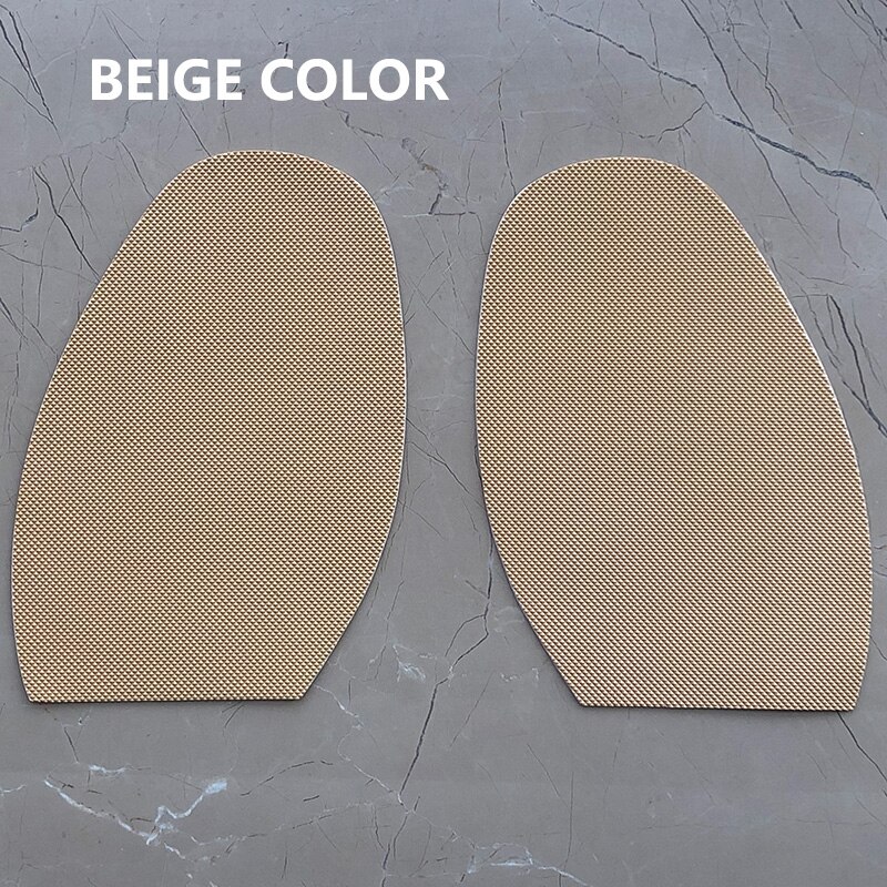 Wellstep 1 par sko såle beskyttere pad skridsikker selvklæbende halv forfod pude ydersål reparation pleje udskiftning anti skridsikkert greb: Beige