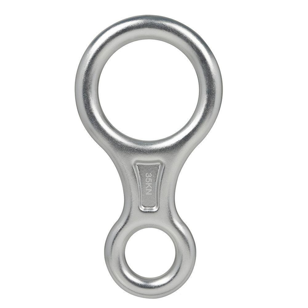 8 Woord Klimmen Ring Touw Descender Gear Zekeringsapparaat Downhill Acht Ringen Figuur Rock Klimmen Staartletters Kit Voor Outdoor Gereedschap: Silver