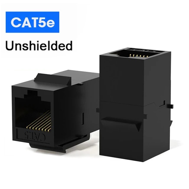 ZOERAX CAT7 CAT6A CAT6 Coupler RJ45 Keystone Shielded Coupler, Shielded Female to Female RJ45 Inline Coupler Keystone Jack: Orange / 0.8m