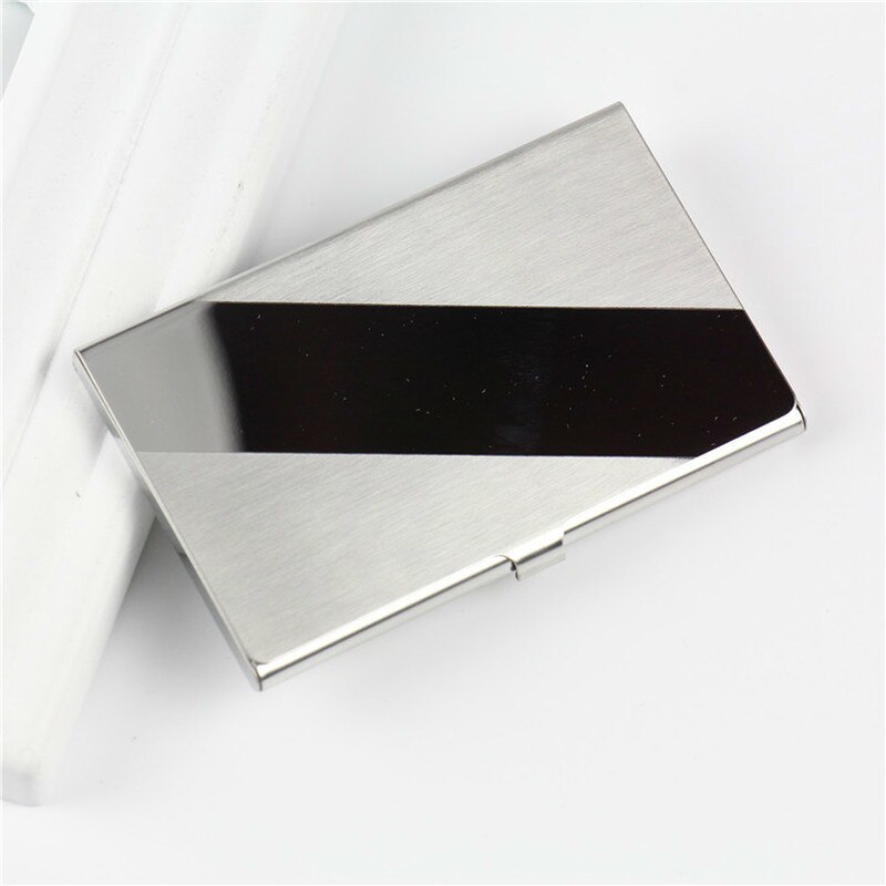 Mannen Metalen Rvs Kaarthouder Case Silver Aluminium Zaken Id Credit Bank Card Case Voor Kaarten