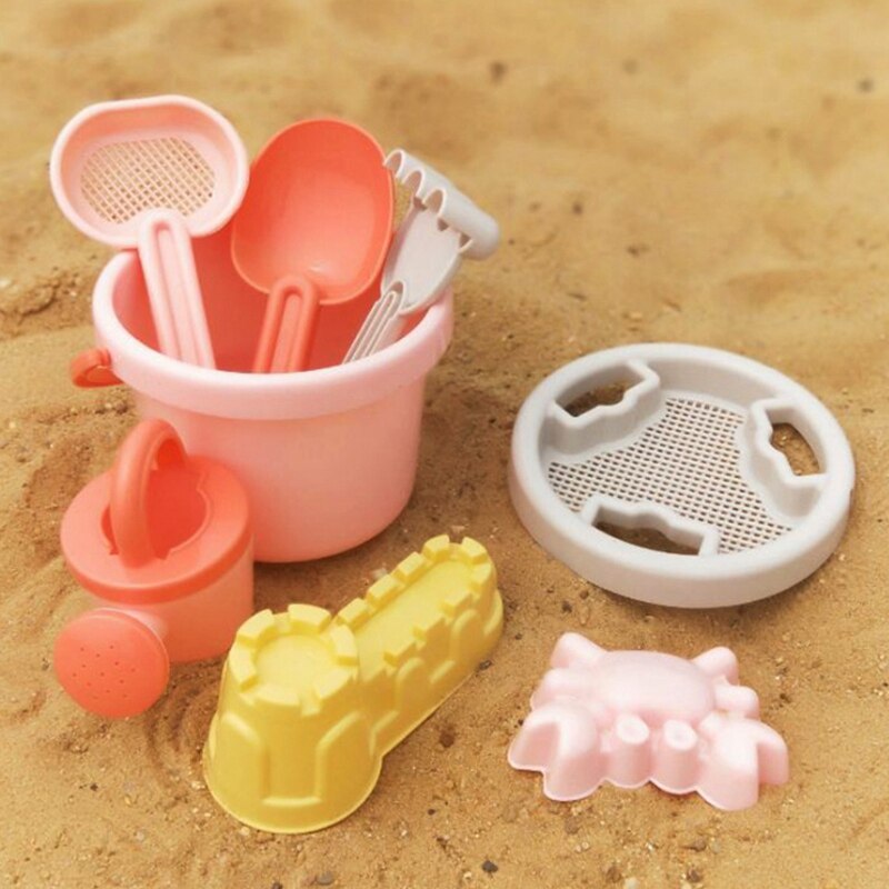 Roze-Strand Speelgoed Kinderen Set Baby Play Zand Speelgoed Graven Hulpmiddel Schop Emmer Set