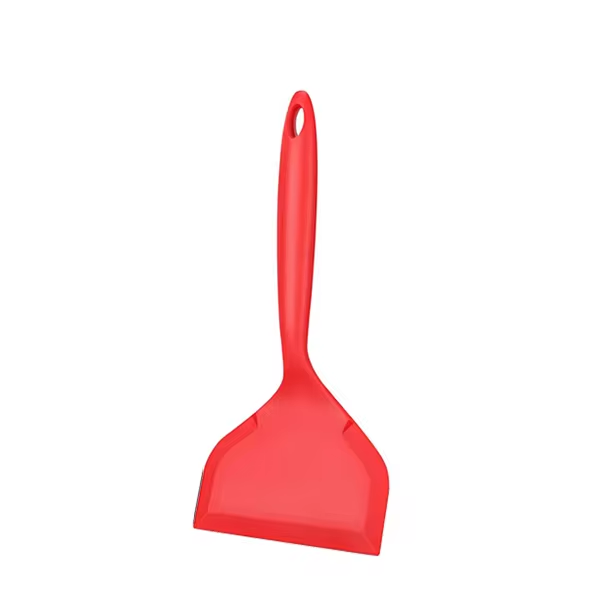 Espátula ancha de silicona, pala giratoria antiadherente, pala para freír, espátula para pescado, espátula ancha y Flexible de silicona para utensilios de cocina antiadherentes, huevo: Rojo