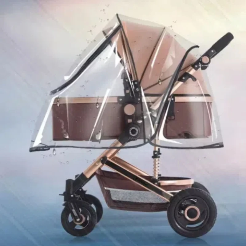 2025 neue Wasserdichte Regen Abdeckung Für Kinderwagen Kinderwagen Zubehör Transparente Staub Abdeckung Offenen Zip Regenschirm Regnerische Saison Wasserdicht