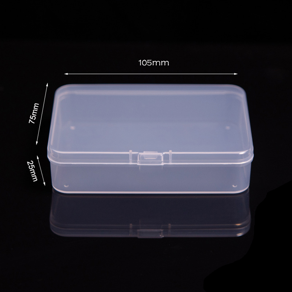 Firkantede æsker mini klar plast smykker opbevaring etui container emballage æske til øreringe ringe perler samle småting: Gul
