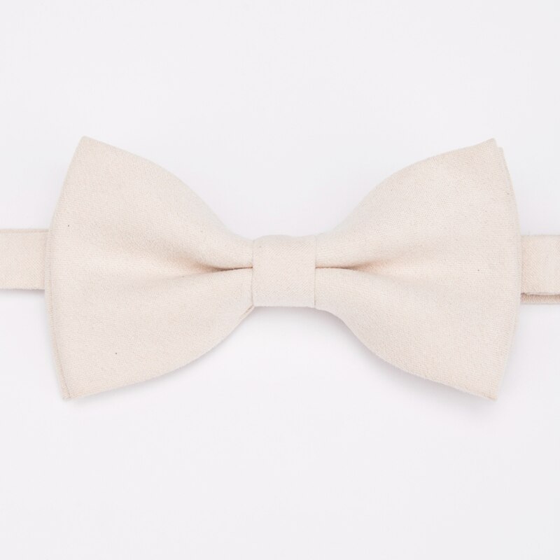 Mænd butterfly slik solid bryllup slips herre fester kjole bowtie dreng kraver forretning tilbehør gravatas para homens: Beige