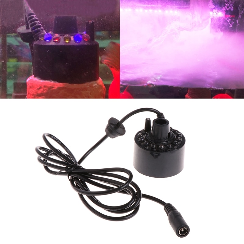 12 LED light Ultrasonic Mist Maker Fogger Water Fountain Pond Indoor Outdoor l29k