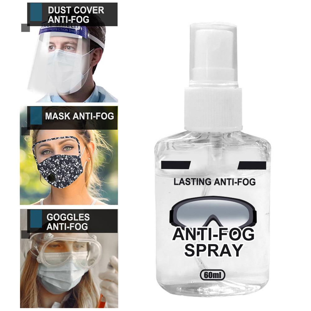 60ML rozpylać przeciwmgielny przenośny obiektyw środek przeciwmgielny robić okularów VR okulary pływackie gogle narciarskie