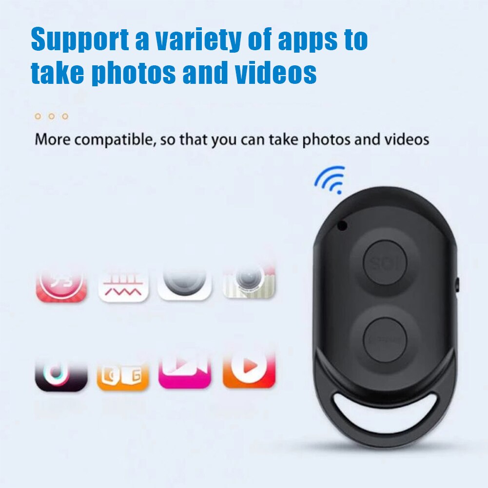Bluetooth-compatible Mini Remote Controller USB Rechargeable Wireless Dual-button Self-timer Shutter For Smartphone Android IOS