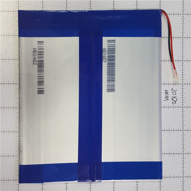 lithium polymer battery 3.3x120x140mm 7.4v 5000mah tablet battery 2 wire