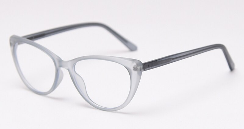 Peekaboo cat eye glasses prescription female pink brown transparent eyeglass frame for women clear lens birthday: grey with clear