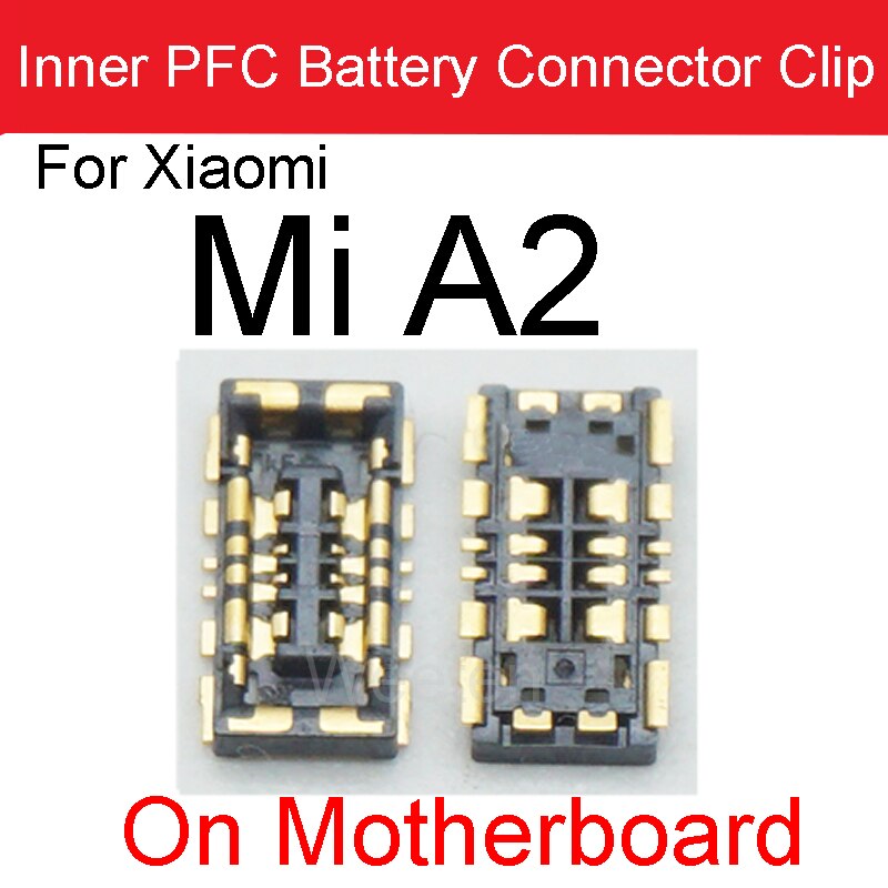 2Stck Batterie FPC Stecker Clip auf murmeln Bord Für Xiaomi Hinweis 2 3 mischen 2S 3 Max 2 3 Mi F1 A1 A2Lite Mainboard Ersatz Teile: Mi A2