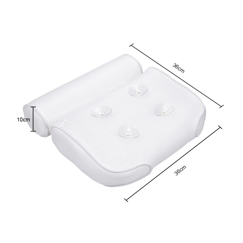 Åndbar 3d mesh badepude bærbar med sugekopper spa badekar ting pude massage pude til badekar badeværelse tilbehør