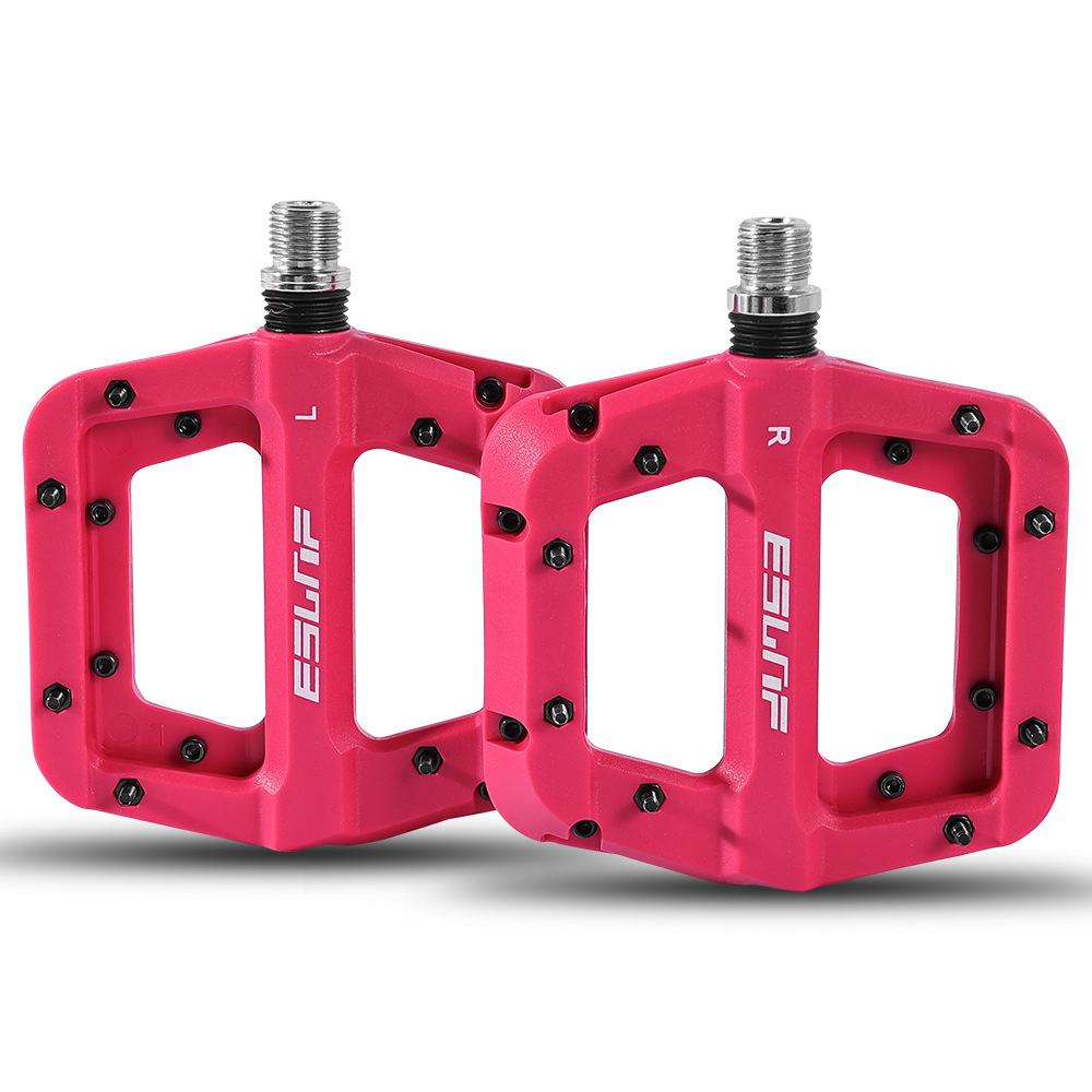 ESLNF UBicycle Pedals Bike Ultralight Seal Bearings Cycling Nylon Road bmx Mtb Pedals Flat Platform Bicycle Parts Accessories: Yellow