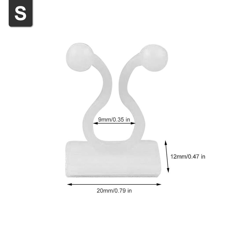 10PCS Plant Climbing Wall Clip Invisible Wall Vines Fixture Wall Sticky Hook Holder Plant Supports Balcony Garden Decoration L1: S