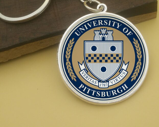 De Verenigde Staten Amerika Hoger University Wereldberoemde Universiteiten College Sleutelhanger Badge Souvenir Classic Wereld: Pittsburgh