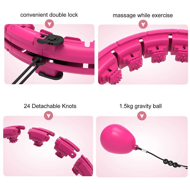 Weighted Smart Fitness for Adults and Kids Exercising, Adjustable Length 2 in 1 Abdomen Fitness Massage Non-Fall Fitness