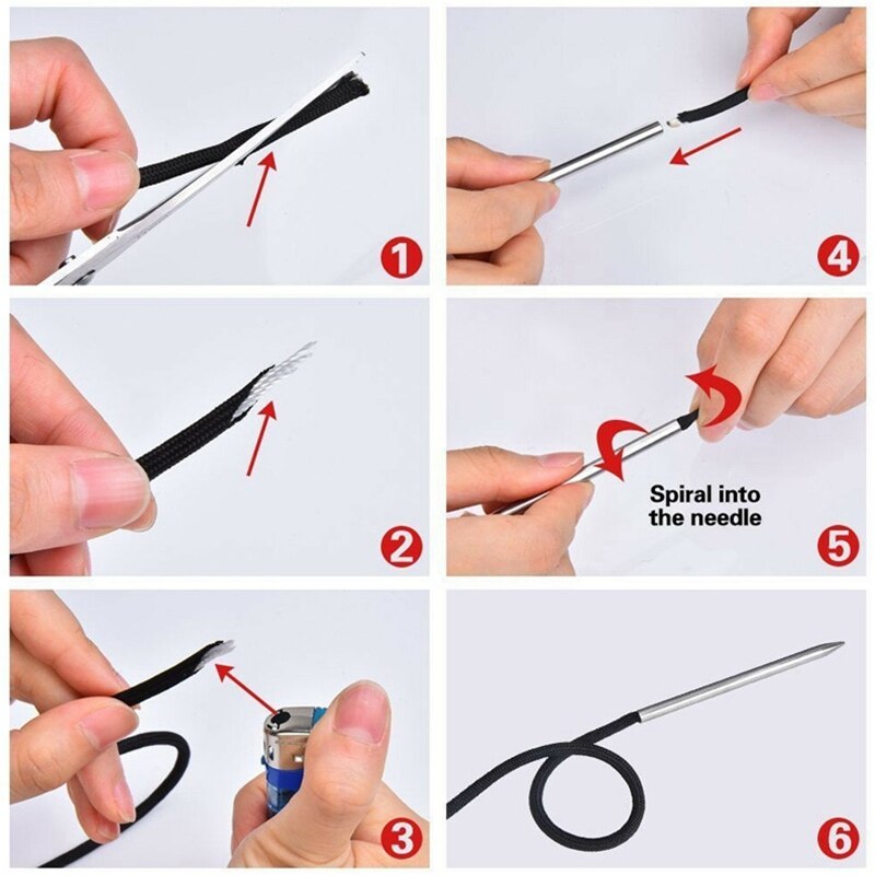 12Pcs Paracord Needle Set - DIY Bracelet Knitting Tool - Marine Nail Paraplu Needle