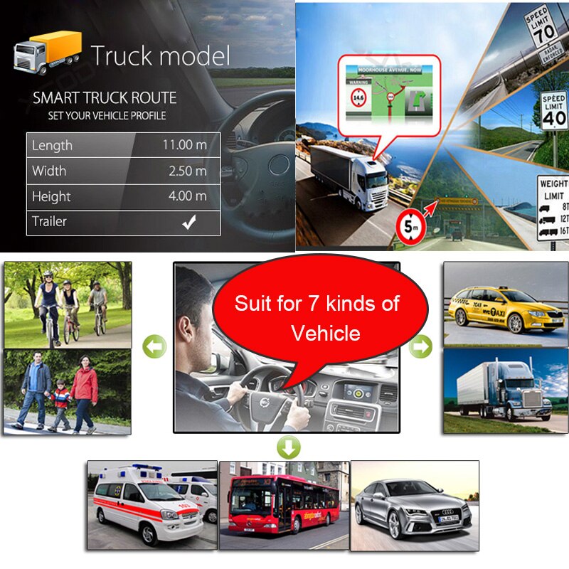 Navegación XGODY 505 GPS para coche 5 pulgadas FM Navitel último mapa de Europa navegador GPS camión navegador automóvil 128M + 8GB