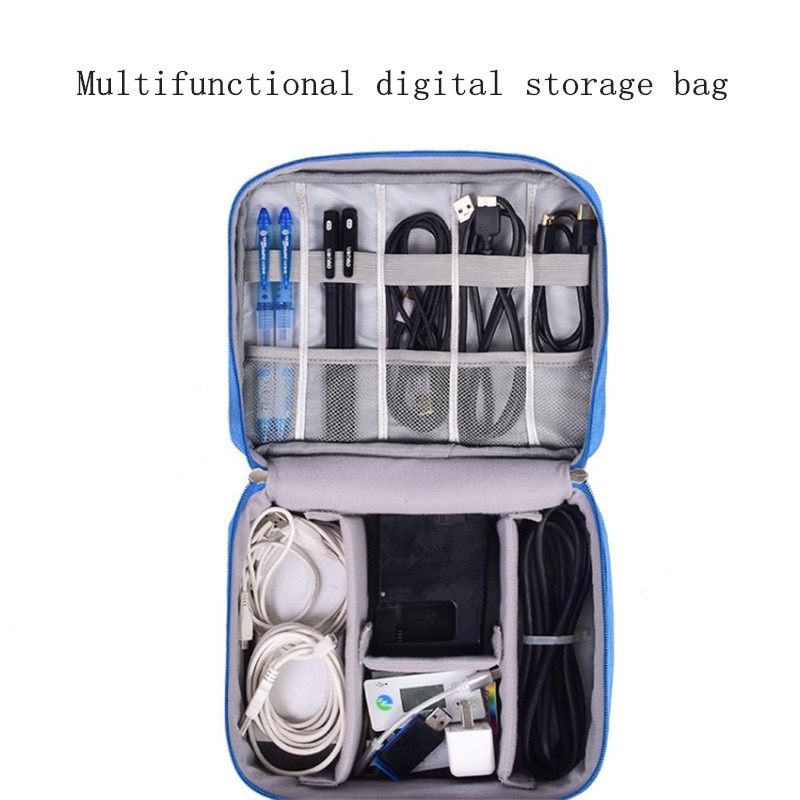 Multifunctionele Draagbare Kabel Digitale Opbergzakken Organizer Usb Gadget Lader Draden Make-Up Rits Waterdichte Reizen Accessoires