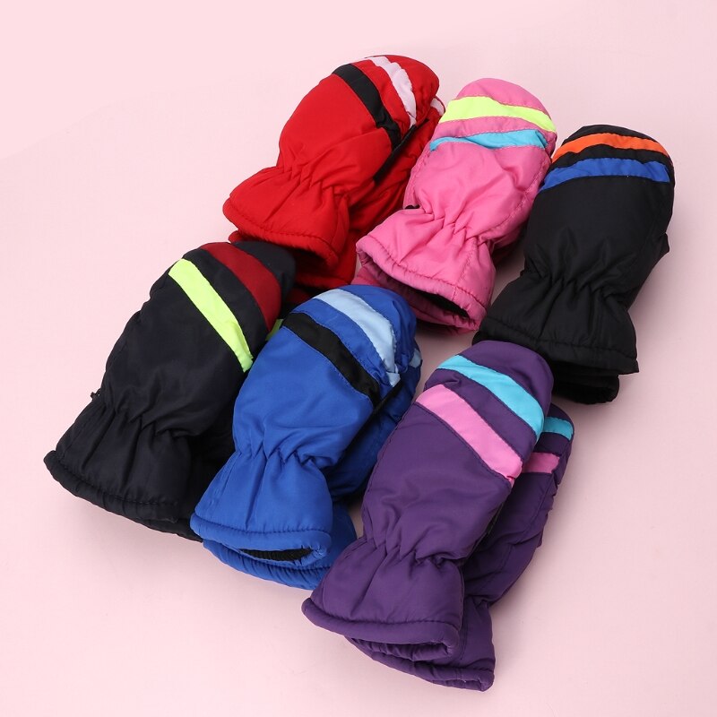 2-5y Bambino Guanto di Inverno Dei Capretti Delle Ragazze Dei Ragazzi Guanti Caldi All'aperto Impermeabile Windproof-m15