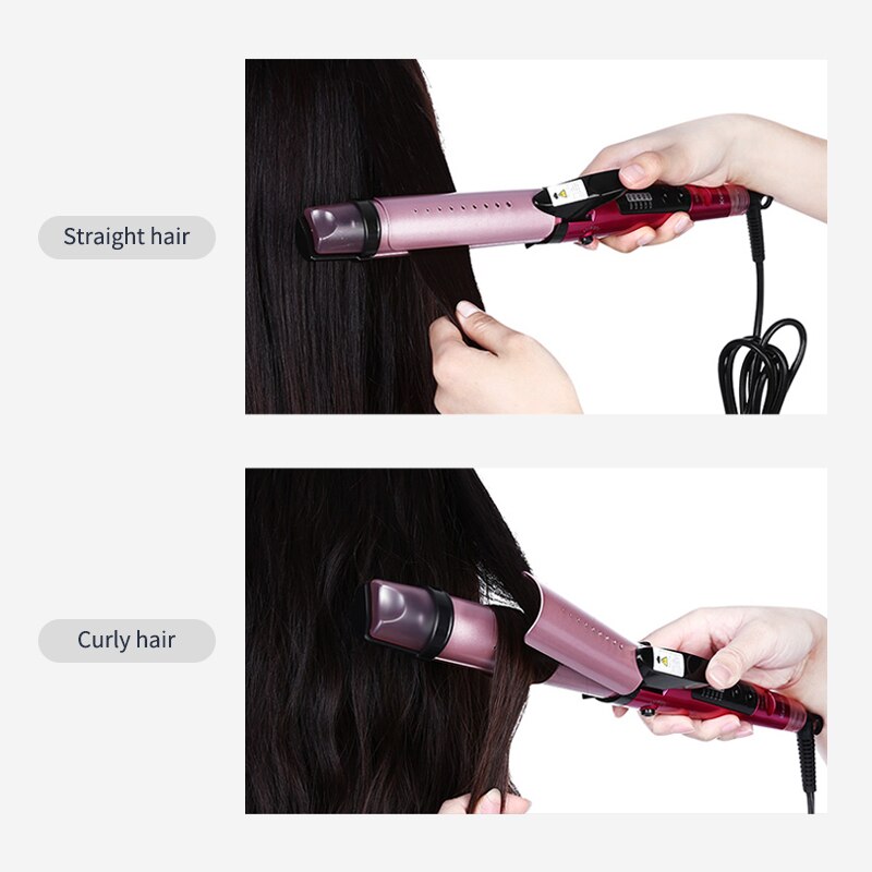 Professionele 2 In 1 Stijltang En Krultang Stoom Negatieve Ionen Haar Zorg Vrouwen Haar Krultang Hair Styling Tools 40D