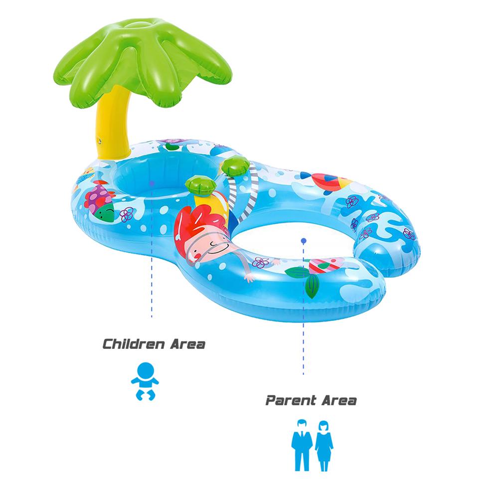 1-3 år babypool flyta uppblåsbar simring förälder barn aktivitet pool flyta leksak gonfiabili solskydd