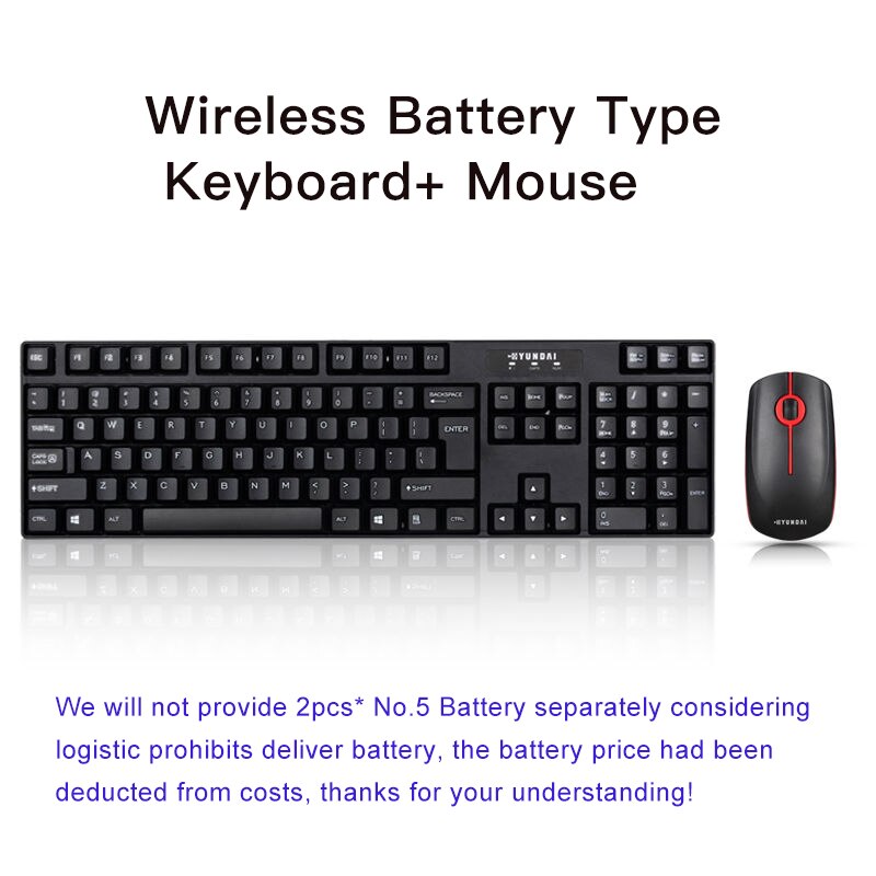 Wireless Rechargeable Mouse and Keyboard Set Laptop Desk Computer Home office Used: Battery Type