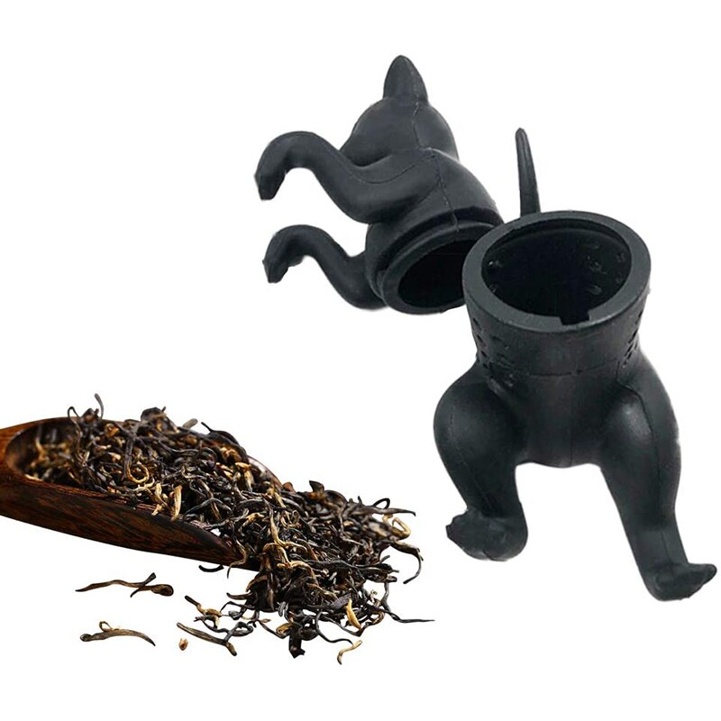 Bolsa de té de silicona para gatos, Infusor de hojas de grado alimenticio, filtro de especias de hierbas, dispositivo de elaboración, tetera, bolsitas de té, herramientas de cocina