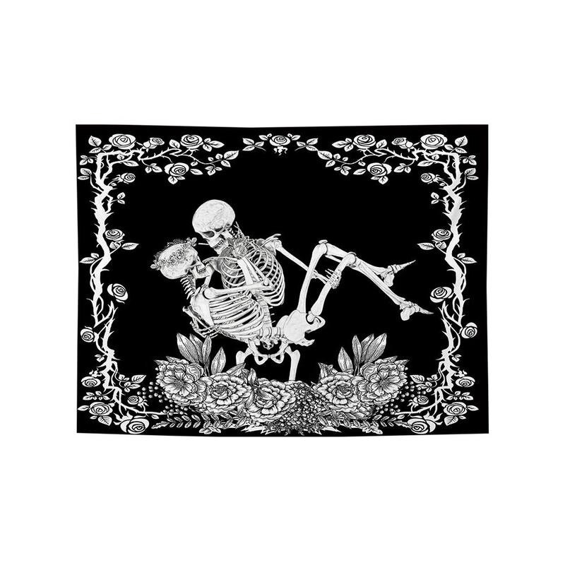 Szkielet gobelin ściany wiszące robić pokoju czary rzuć psychodeliczny dywan akcesoria gobeliny domu gorące słońce dywan dekoracji P5S7