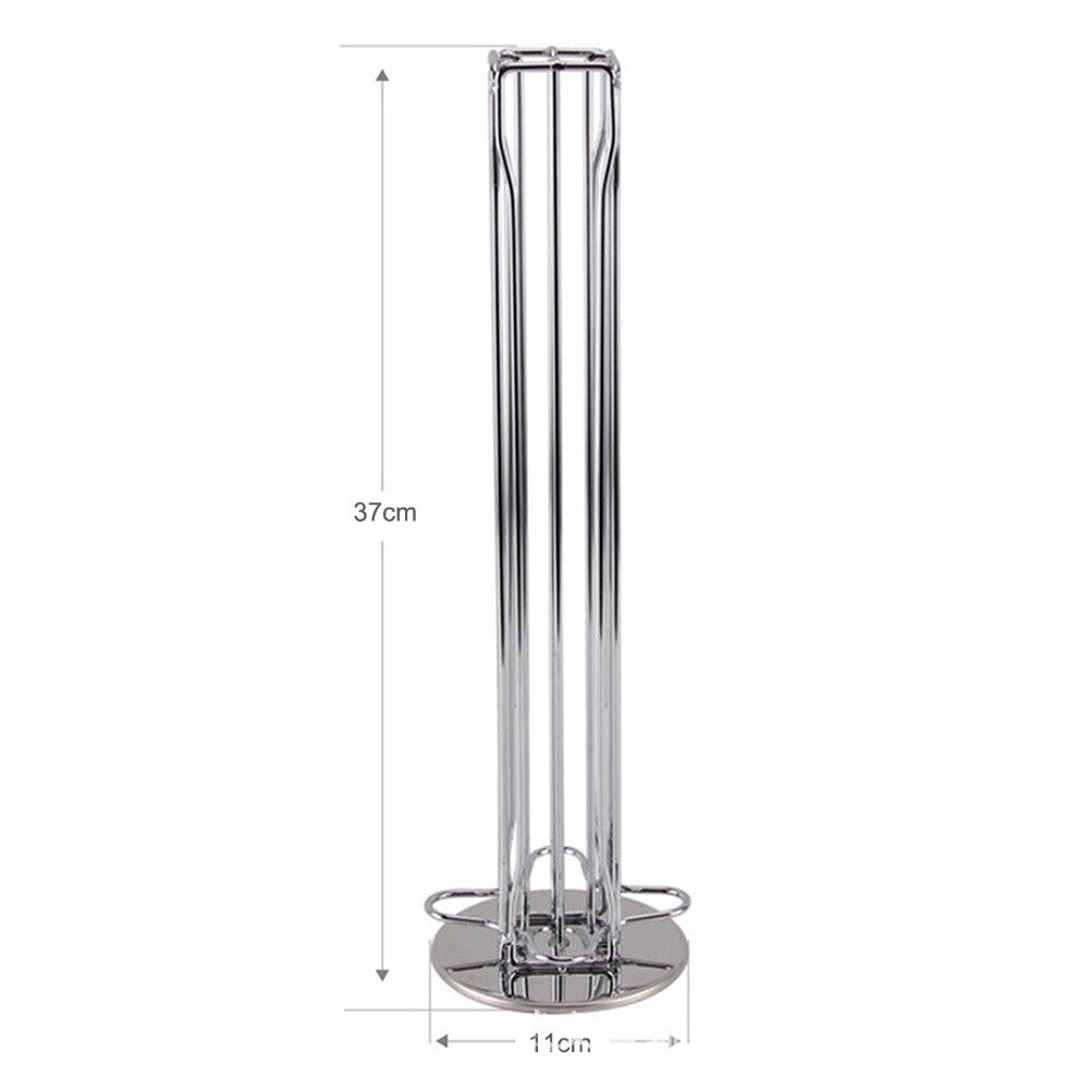 Soporte giratorio para cápsulas Nescafé Dolce Gusto, estante de almacenamiento de Metal, 24 tazas: 40cup-Silver