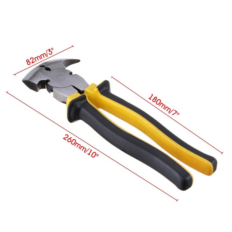 10-inch Fence Pliers with Hooks Manual Pliers Outdoor Maintenance Multi-function Tool Pliers Agricultural Pliers