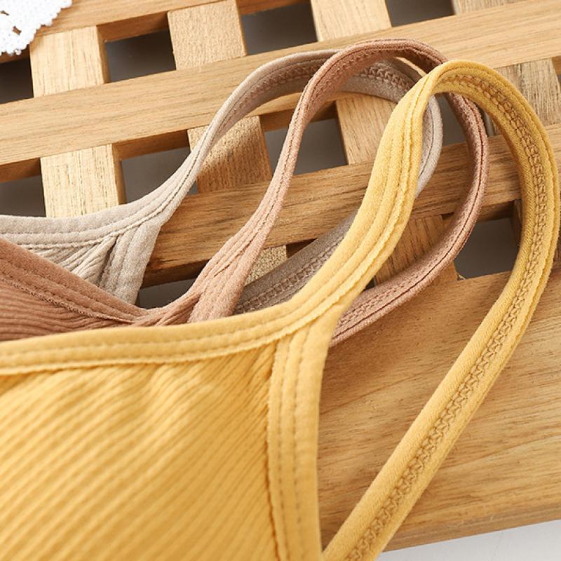 Women Wireless Padded Tube Top One-piece Solid Color Bralette Backless Nonadjusted Straps Crop Top 2022