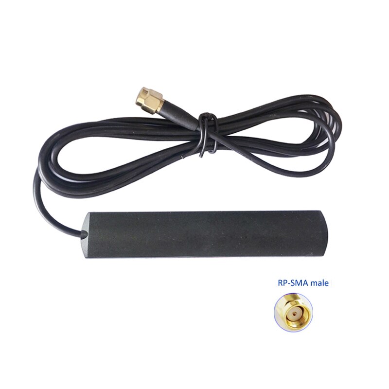 Indoor External Lte 4G Aerial 5dBi Adhesive Gprs Gsm patch antenna with SMA connector: 1.5M RP SMA male