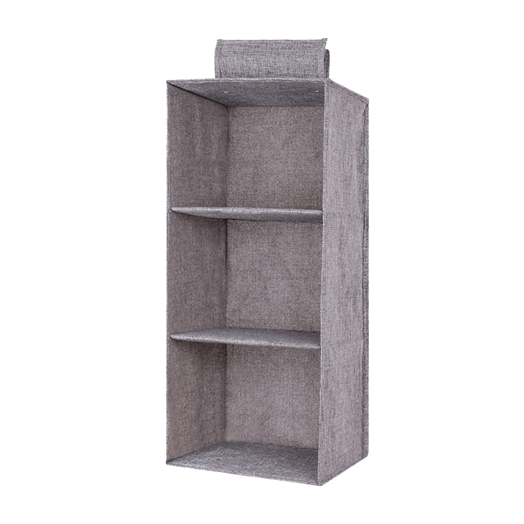 Hanging Wardrobe Clothes Organizer Storage Home Hanging Drawer Box Bedroom Bag Box Cotton Linen 3 Layer Organizer